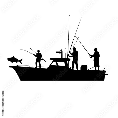 fishing boat in the sea, boat, sea, fishing, water, ship, sunset, beach, fisherman, silhouette, ocean, thailand, sky, fish, travel, nature, vessel, vector, sun, nautical, summer, sunrise, coast, illus