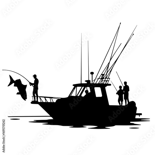 fishing boat in the sea, boat, sea, fishing, water, ship, sunset, beach, fisherman, silhouette, ocean, thailand, sky, fish, travel, nature, vessel, vector, sun, nautical, summer, sunrise, coast, illus