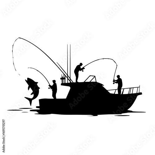 fishing boat in the sea, boat, sea, fishing, water, ship, sunset, beach, fisherman, silhouette, ocean, thailand, sky, fish, travel, nature, vessel, vector, sun, nautical, summer, sunrise, coast, illus