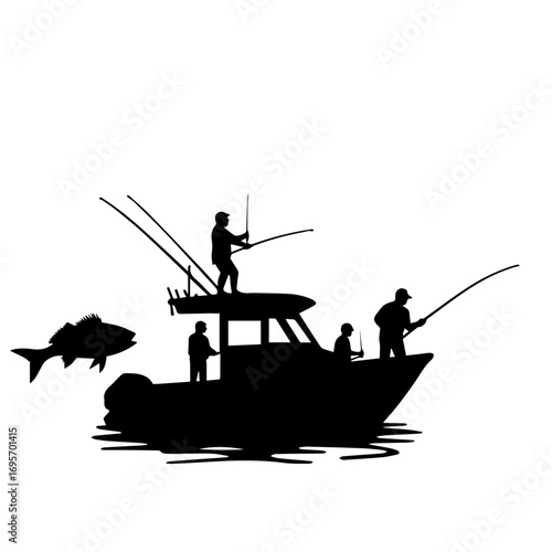 fishing boat in the sea, boat, sea, fishing, water, ship, sunset, beach, fisherman, silhouette, ocean, thailand, sky, fish, travel, nature, vessel, vector, sun, nautical, summer, sunrise, coast, illus