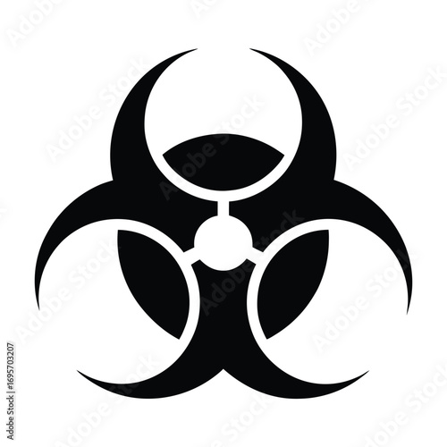 Universal biohazard symbol warning sign danger alert hazard biological threat icon