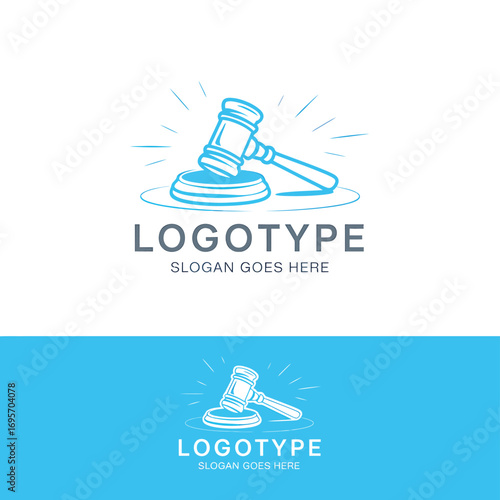 Professional legal gavel logo concept design for law firms and justice services seeking impactful branding solutions that convey authority and fairness.