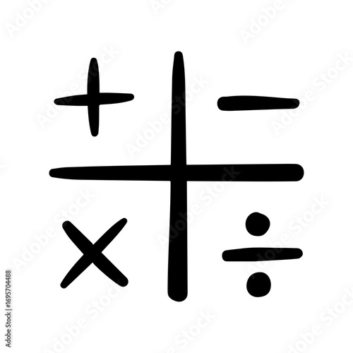 Calculator doodle vector icon