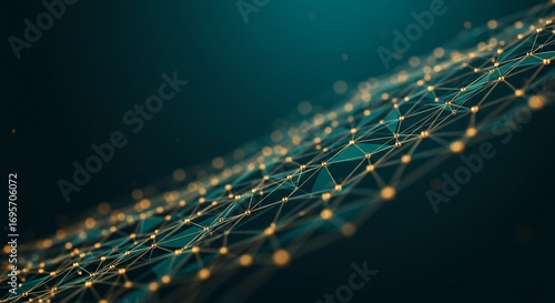 푸른빛 배경의 아름다운 네트워크 연결 이미지