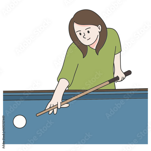 Female billiard player