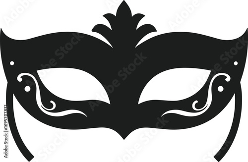 Wallpaper Mural New Year Mask Silhouette Vector - Elegant Festive Party Decoration Torontodigital.ca