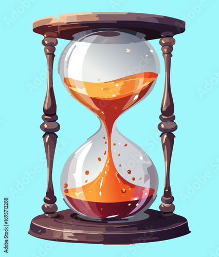 Time Passing Concept Sandglass Hourglass Clock Transience Measurement Countdown Deadline Eternity Antique Instrument Vintage Style