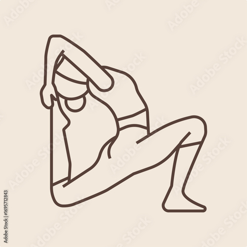 Yoga symbol artwork trendy useful vector Illustration design charming colorful background