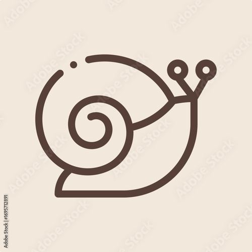 Snail symbol artwork trendy useful vector Illustration design charming colorful background