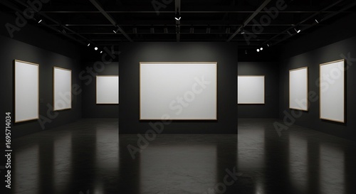 Modern art gallery interior
