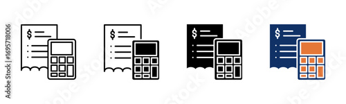 Tax icon sheet multiple style collection