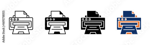 Print icon sheet multiple style collection