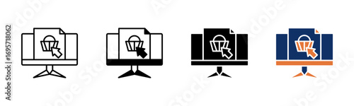 Web Shop icon sheet multiple style collection
