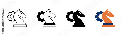 Strategy icon sheet multiple style collection