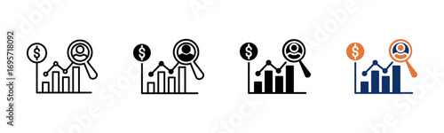 Analytic icon sheet multiple style collection