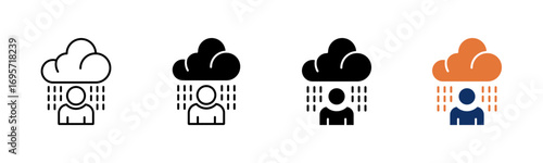 Disorder icon sheet multiple style collection
