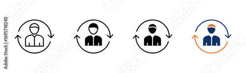 Interaction icon sheet multiple style collection