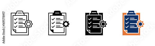 Procedure icon sheet multiple style collection