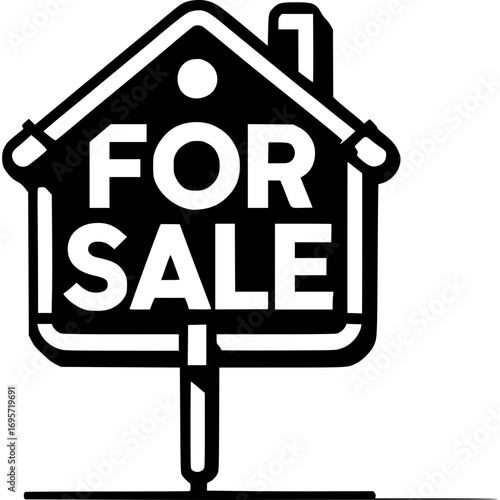 House For Sale Sign Real Estate Icon