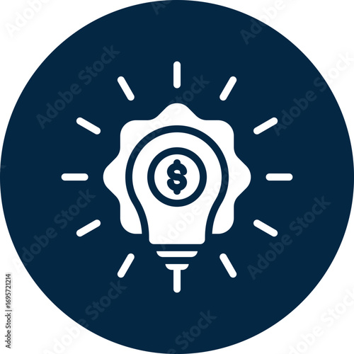 Financial idea icon for business, website, application, printing, document, poster design, etc