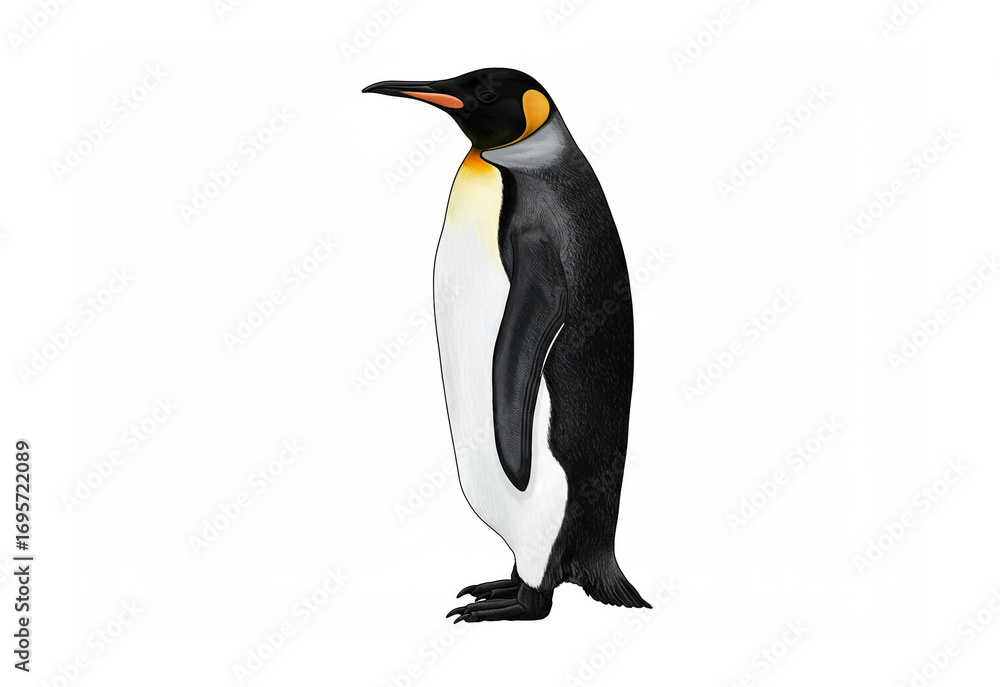 Fototapeta premium penguin isolated on white background ai generated image 
