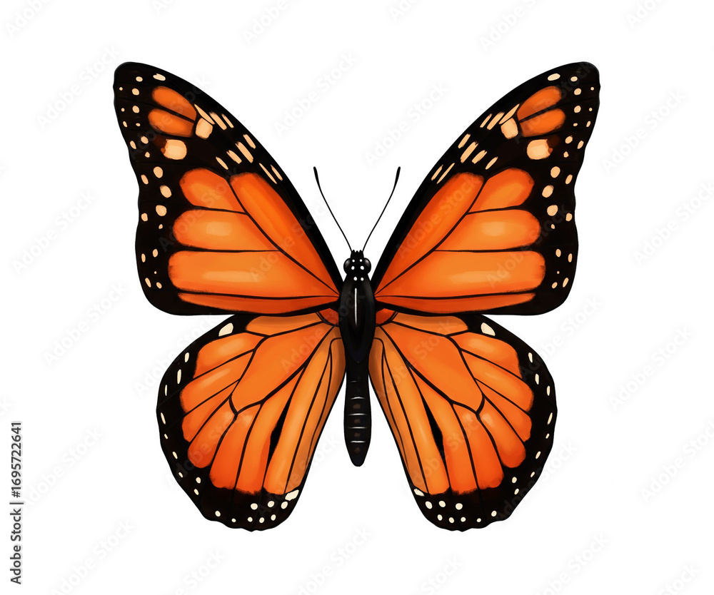 Fototapeta premium butterfly on white background ai generated image 