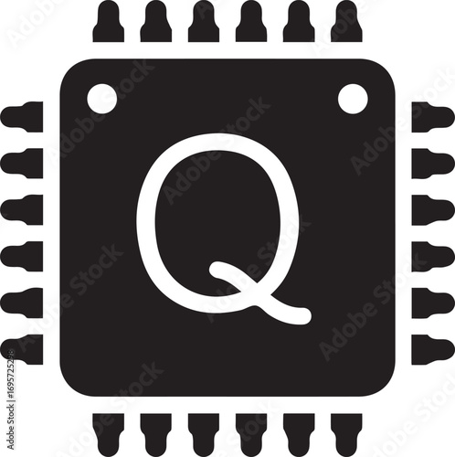 Modern quantum computing chip design for cutting-edge technology, advanced processors, and futuristic innovation, perfect for science and tech projects