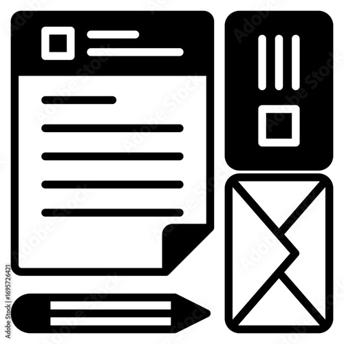 Brand Identity outline mixed icon