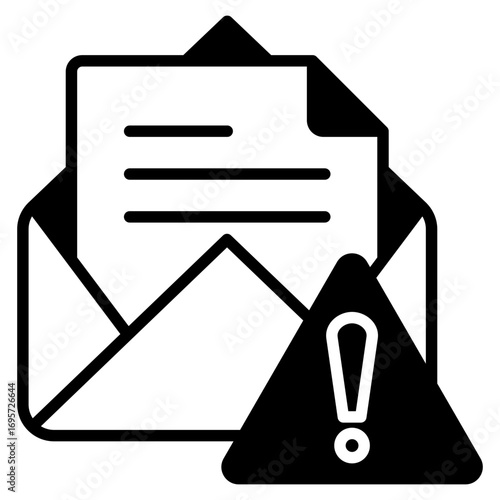 Email Phishing outline mixed icon