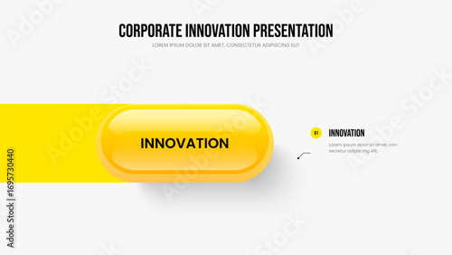 Professional Introduction 1 Step Infographic Slide Design. Company Proposal Slideshow Layout Vector Illustration. Investor Visualization One Option Diagram Presentation Template.
