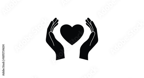 hands gently cradling a heart symbolizing care and protection