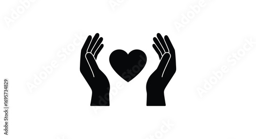 hands gently cradling a heart symbolizing care and protection