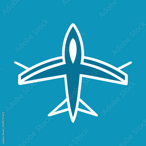 Minimal Airplane Outline Logo Design