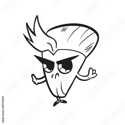 funny cartoon dog with zombie style 