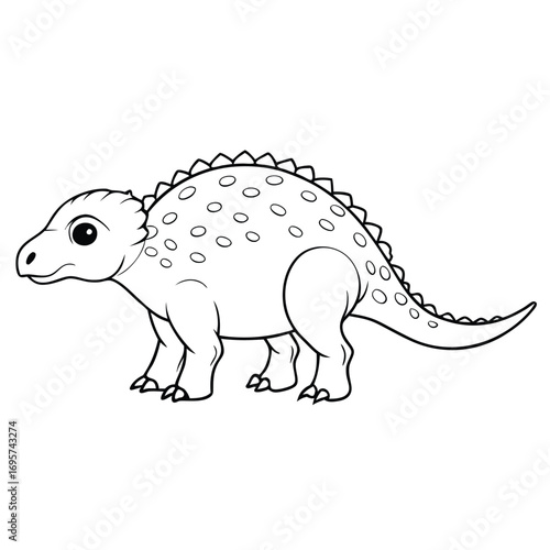 Ankylosaurus vector illustration