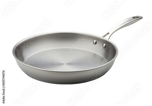 Premium Stainless Steel Frying Pan Culinary Perfection on transparent background