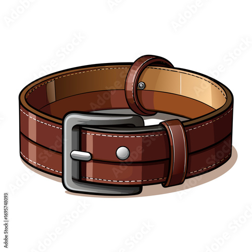 leather belt isolated on white background