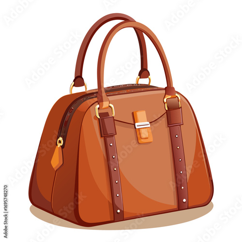 red leather bag