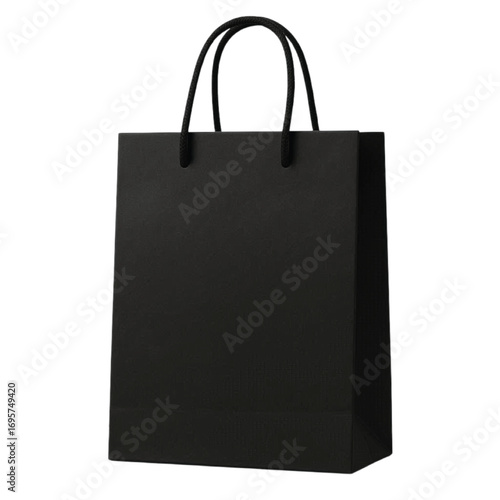 A black color shopping bag vector