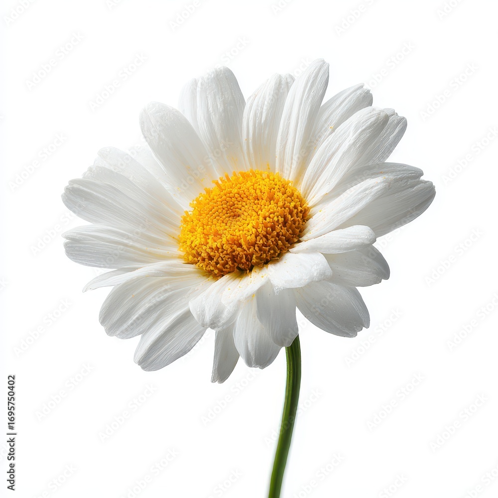 Fototapeta premium Elegant White Daisy on Minimalist Background for Floral Decor