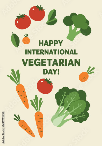 Vibrant and healthy assortment of fresh vegetables like tomatoes, carrots, and broccoli celebrating a plant-based diet and wellness