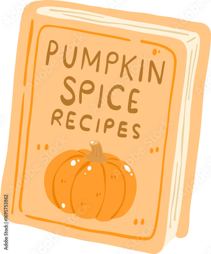 Pumpkin Spice Recipe Book Illustration