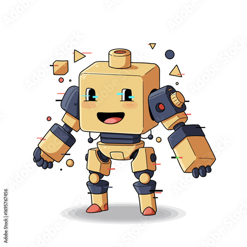 Empathetic AI Assistant Vector Illustration for Digital Transformation & User-Friendly Tech Solutions