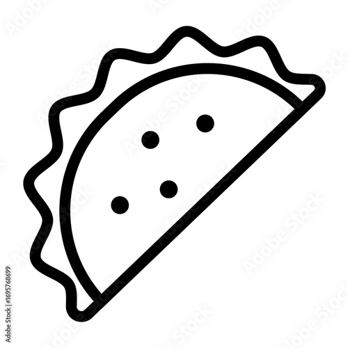 Taco Line Icon of Snacks & Appetizers Icon Set