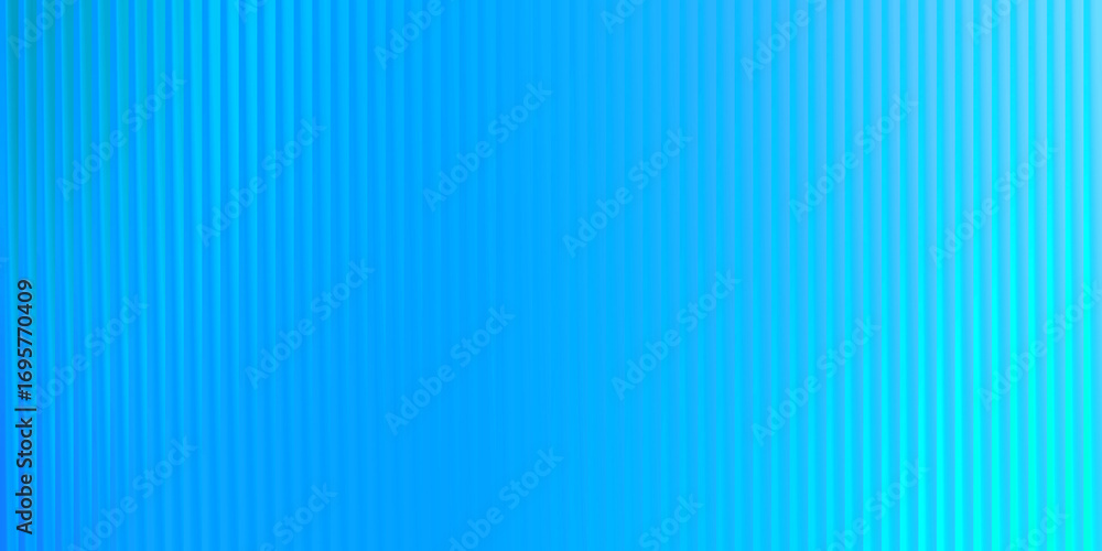 Obraz premium Bright Blue Vertical Ribbed Gradient Background abstract
