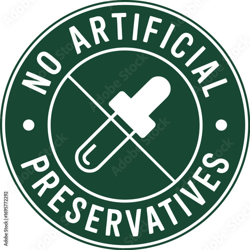 No artificial preservatives product label vector design