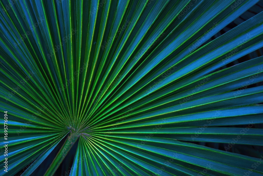 Obraz premium Vibrant palm frond detail
