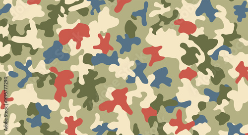 Dynamic camouflage pattern offers subtle concealment for outdoor adventures and tactical apparel designs.