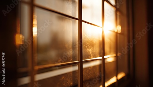 Golden Sunlight through Japanese-style Window