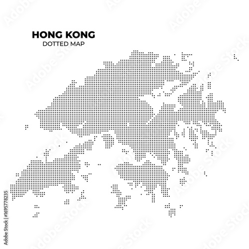 Dotted map of hong kong